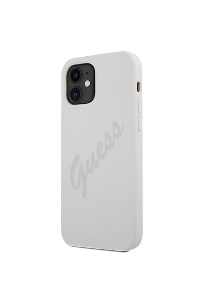 Guess Guess Vintage Grey Script protective case for Apple iPhone 12 mini, White