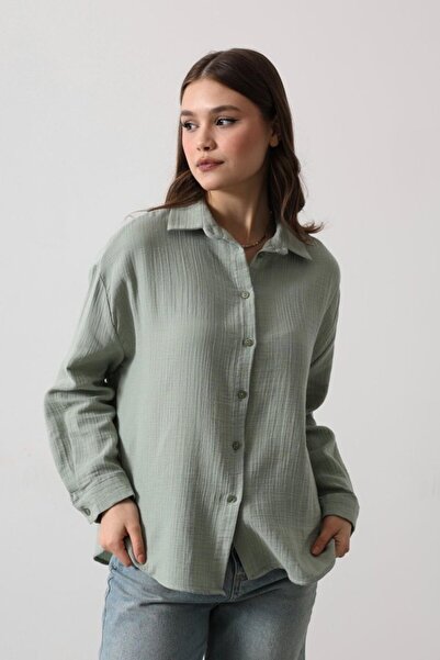 JANES Muslin Long Sleeve Shirt - Khaki