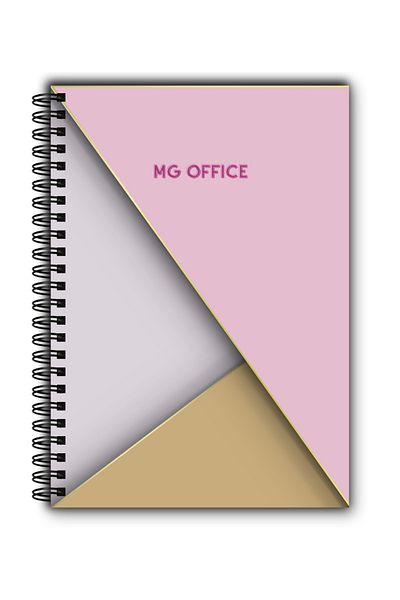 MG Office A5 Dolce Rose Velin Notebook – MG Office – Metallic spiral, 80 sheets, thick paper, soft cover
