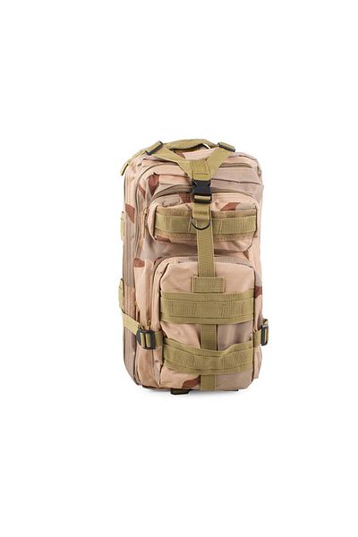 CRACOS Camouflage Tactical Backpack, ®, 43x25x24 Cm, Military Brown, Hiking, Multiple Compartments