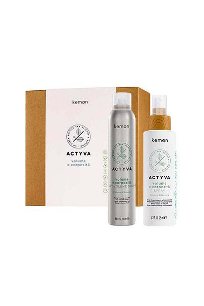 Kemon Actyvia Volume E Corposità Volume Set, Spray 125 ml Spray uscat 200 ml