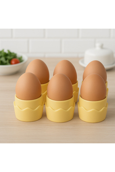 LUCES DESİGN Piramit Yumurtalık 6 Adet, 6'lı Gıda ile Temasa Uygun Plastik Yumurtalık