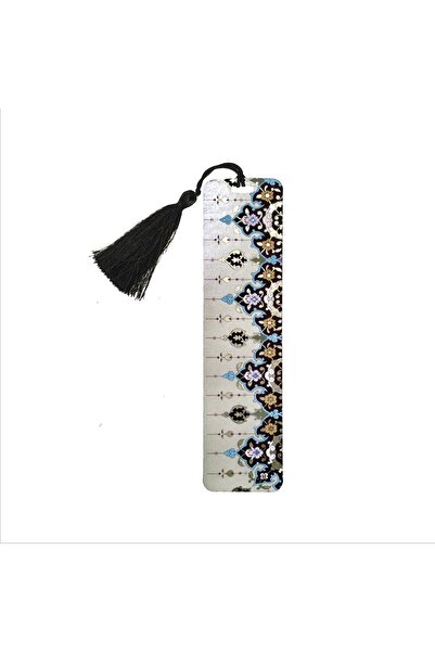 Souvenest فاصل كتابي مزين بشراشيب مطبوع بنمط الرومي (إشارة مرجعية، ayraç-125)