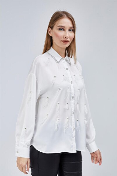 HomeStore Ötriş Saçaklı Gömlek