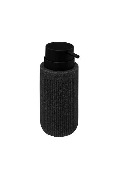 5 five simply smart Onyx liquid soap dispenser, resin, black, 7 x 17.4 cm