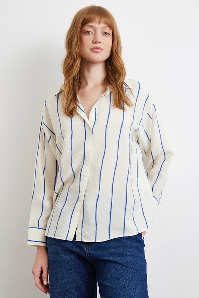 Never more Striped Modal Shirt Saks