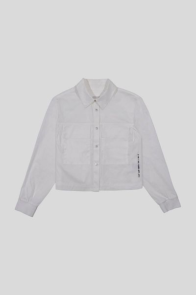 GMG FIRENZE Shirt Collar Sleeve Ribbed Double Pocket Snap Women's Shirt