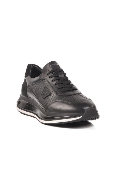 WALKWAY Black Genuine Leather Men's Sneaker Erroo 2614 m
