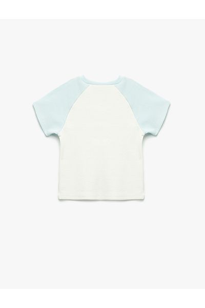 Koton Tricou crop din bumbac cu mânecă scurtă cu imprimeu Cherry