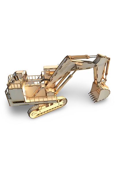 ALGWOOD 275 Pieces Hitachi Ex2500 Wood Excavator Model - Giant Size Wood Excavator Model