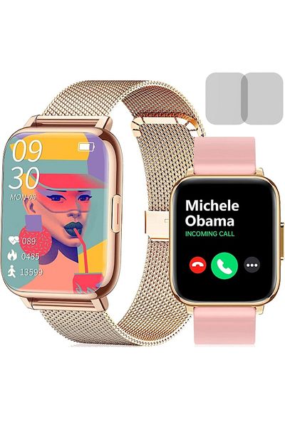Smart Vibe Ceas Smartwatch ViBE™ WATCH Bluetooth HD, 1.69” Borderless Vision, Fitness Tracker, Lunar Gold