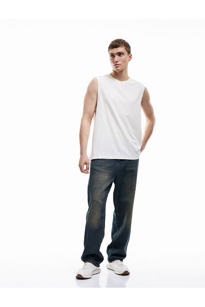 Koton Crew Neck Regular Fit Cotton Sleeveless T-Shirt