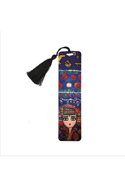 Souvenest علامة مرجعية مطبوعة على شكل فتاة تركية مع شرابة (علامة مرجعية هدية،...