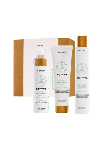 Kemon Set pentru volum Kemon Actyvia Volume e Corposità, Sampon 250 ml + Balsam 150 ml + Spray 125 ml