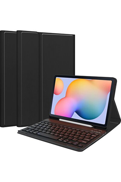 EHZ TEKNOLOJİ Redmi Pad Se 11 Uyumlu Siyah Deri Kapaklı Klavyeli Kılıf