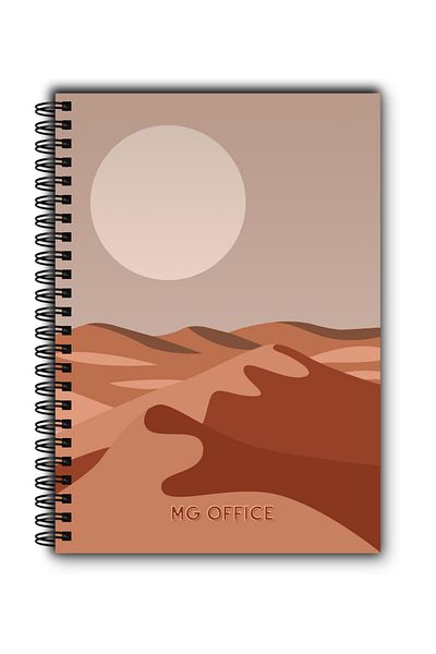 MG Office A5 Sahara Dictando Notebook – MG Office – Metal spiral, 80 sheets, thick paper, soft cover
