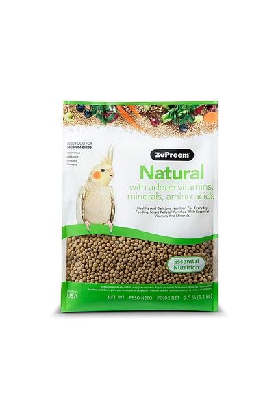 Zupreem Natural Avian Diet Bird Food for Cockatiels - 2.25 Lb