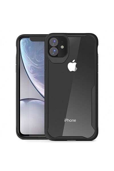 OEM Protective case for iPhone 12 Mini, transparent with black edges