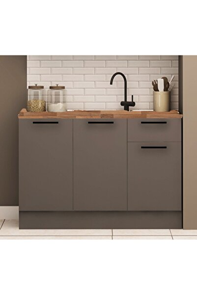 Fly Mobilya 120 Cm Tezgahlı Dani Mini Mutfak Alt Dolabı