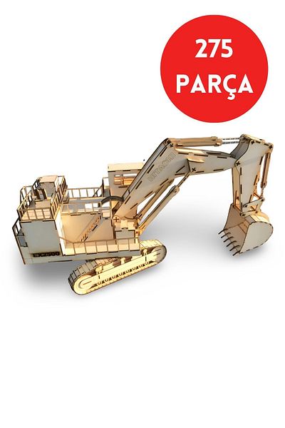 ALGWOOD 275 Pieces Hitachi Ex2500 Wood Excavator Model - Giant Size Wood Excavator Model