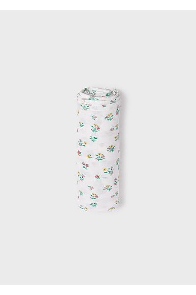 MAYORAL Baby Floral Printed Diaper White/Jade 9870