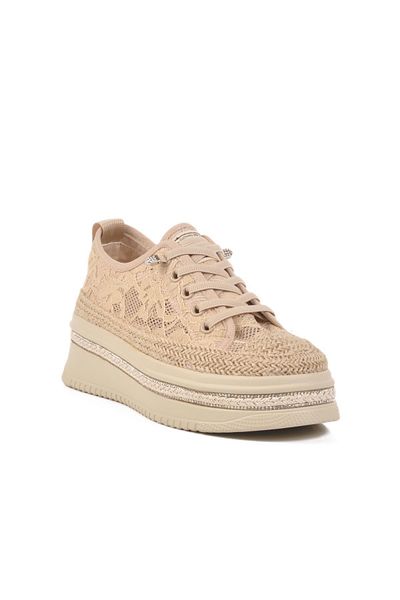AYAKMOD Cream Knitwear Women's Casual Shoes Voyager B237 Z