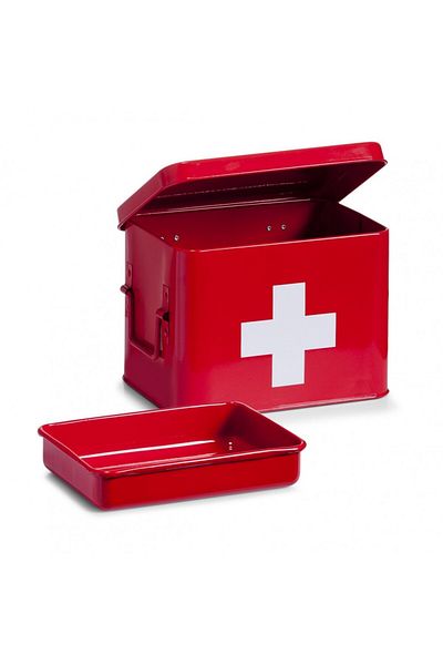 zeller Metal medicine box, 21.5 x 16 x 16 cm