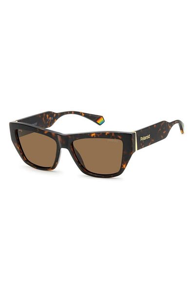 Polaroid Women's Sunglasses Pld 6210/s/x 086/sp, Havana, Cat Eye, 55 Mm
