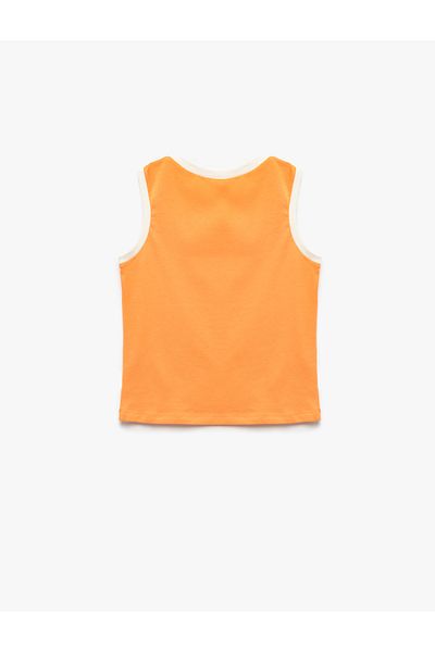 Koton Sleeveless Print Detailed Crew Neck Cotton Undershirt