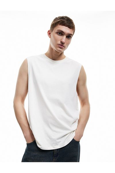 Koton Crew Neck Regular Fit Cotton Sleeveless T-Shirt