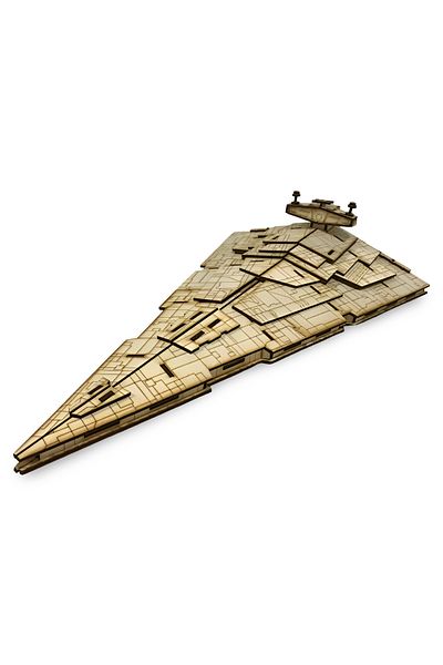 ALGWOOD Star Wars Wooden Space Battle Destroyer Ship Model - Exclusive for Star Wars Lovers