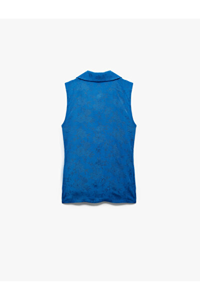 Koton Сорочка з віскозної тканини без рукавів з двобортним квітковим принтом і зав'язкою на блискавку