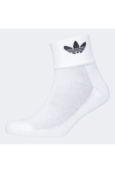 adidas Λευκές κάλτσες Unisex 3 τεμαχίων μεσαίας αστραγάλου