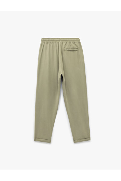 Koton Viskon Cep Detaylı Rayon Tapered Beli Bağcıklı Pantolon