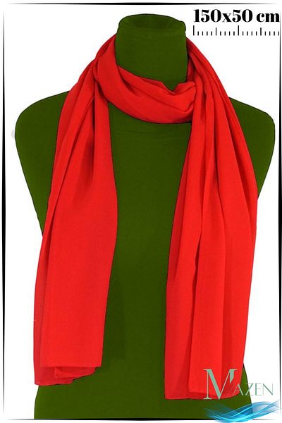 MAZEN Color Long Chiffon Scarf |   150X50 cm Lightweight, Elegant, Seasonal and Stylish Neck Accessory