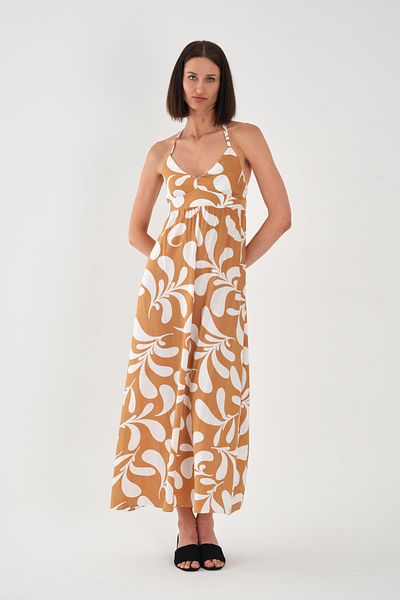 ALEXANDERGARDI Φόρεμα μάξι με μοτίβο Halter Neck