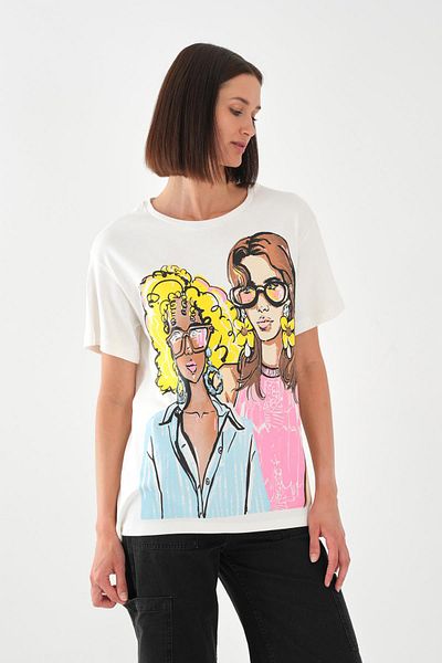 ALEXANDERGARDI Printed Crew Neck Women's T-Shirt