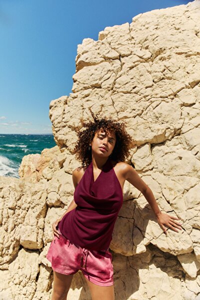 Pull & Bear Rustik drapeli halter top