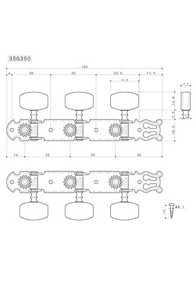 Gotoh 35G510S Nickel Classical Guitar Tuning Screwdriver