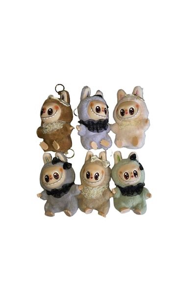 xpress sales Plush Doll Keychain Labubu Monsters with Accessories Bow and Scarf VICTINY® 15/17 cm, 1 Doll