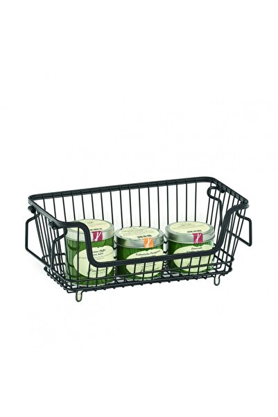 zeller Кошница за подреждане, стомана, черна, 32 x 16,5 x 14,5 см