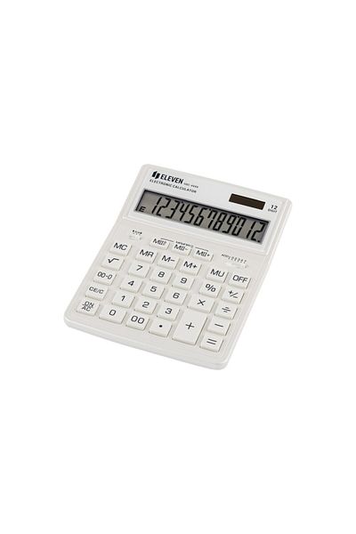 ELEVEN Calculator de birou cu 12 cifre, 204 x 155 x 33 mm, Eleven SDC-444XR Alb