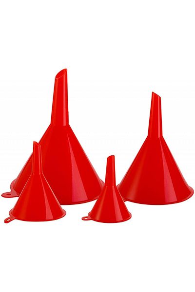 Yesland Set of 40 Yesland funnels, plastic, red