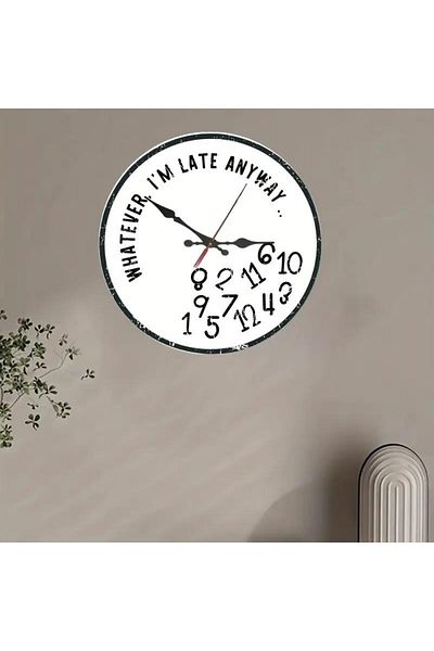 CajuArt Decorative Humorous Wall Clock Special for Those Who Don'T Care about Time