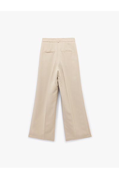 Koton Modal Kumaş Cepli Pileli Yüksek Bel Palazzo Pantolon