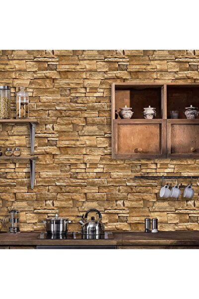 Rabadon Mutfak Tezgah Arası Kaplama Mermer Desenli Yapışkanlı Folyo Fayans Kaplama Sticker 60cm X 100cm