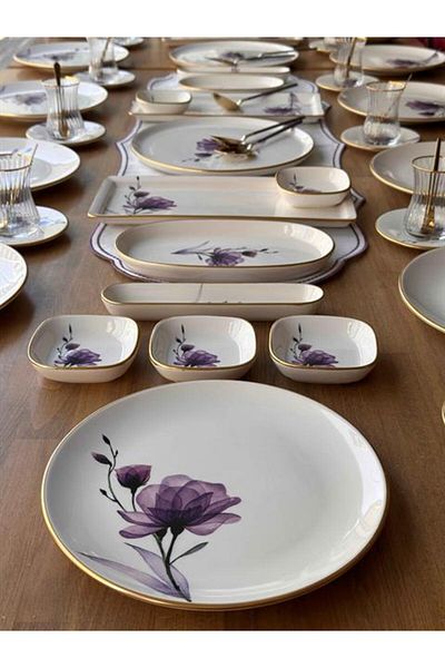 ROSSEV Breakfast Set Avola 71 Pieces for 12 Persons