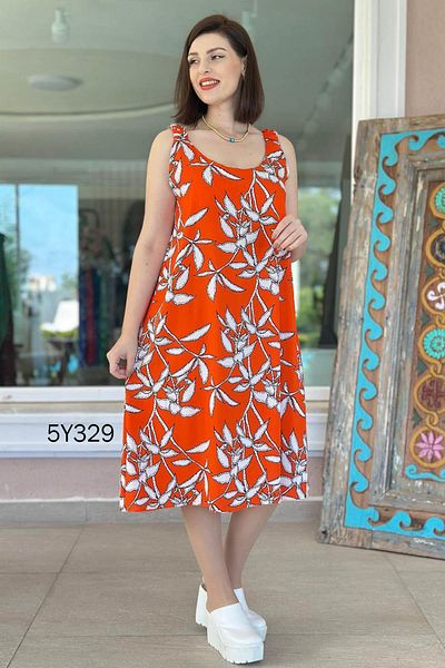İnce Topuk Zero Sleeve Strap Elastic Viscose Dress 5Y329