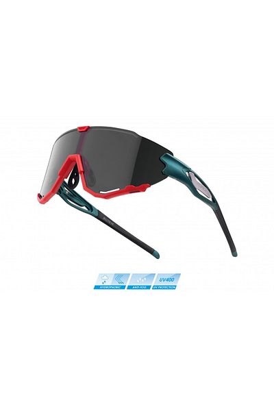 Force Creed Glasses, black mirror lens, red petrol