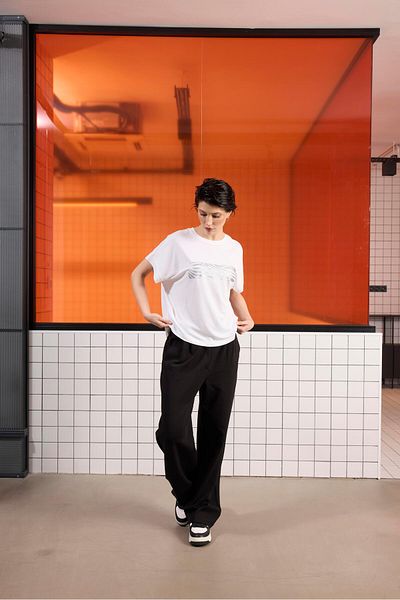 GMG FIRENZE Crew Neck Front Foil Printed Women's T-Shirt